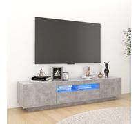 VidaXL Mobile Porta TV con Luci LED Grigio Cemento 180x35x40 cm