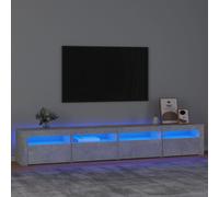 vidaXL Mobile Porta TV con Luci LED Grigio Cemento 240x35x40 cm