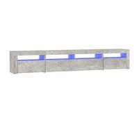 vidaXL Mobile Porta TV con Luci LED Grigio Cemento 240x35x40 cm