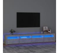 vidaXL Mobile Porta TV con Luci LED Grigio Cemento 240x35x40 cm