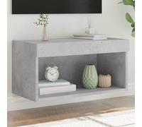 vidaXL Mobile Porta TV con Luci LED Grigio Cemento 60x30x30 cm