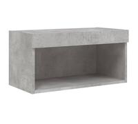 vidaXL Mobile Porta TV con Luci LED Grigio Cemento 60x30x30 cm