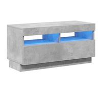 vidaXL Mobile Porta TV con Luci LED Grigio Cemento 80x35x40 cm