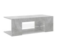 vidaXL Mobile Porta TV con Luci LED Grigio Cemento 90x39x30 cm