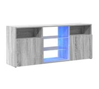 vidaXL Mobile Porta TV con Luci LED Grigio Sonoma 120x30x50 cm