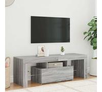 vidaXL Mobile Porta TV con Luci LED Grigio Sonoma 120x35x40 cmcm