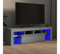 vidaXL Mobile Porta TV con Luci LED grigio sonoma 140x36,5x40 cm Caratterizzato da un design alla moda ma pratico, questo mobile porta TV con luci a LED diventerà sicuramente un punto focale nella vos
