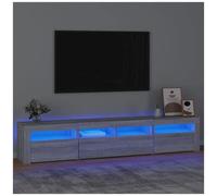 vidaXL Mobile Porta TV con Luci LED Grigio Sonoma 210x35x40 cm