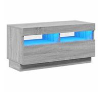 vidaXL Mobile Porta TV con Luci LED Grigio Sonoma 80x35x40 cm