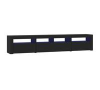 vidaXL Mobile Porta TV con Luci LED Nero 210x35x40 cm
