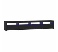 vidaXL Mobile Porta TV con Luci LED Nero 240x35x40 cm