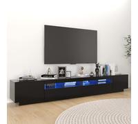 vidaXL Mobile Porta TV con Luci LED Nero 260x35x40 cm