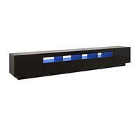 Mobile Porta TV con Luci LED Nero 260x35x40 cm