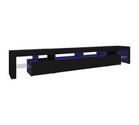 vidaXL Mobile Porta TV con Luci LED Nero 260x36,5x40 cm
