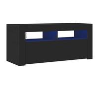 vidaXL Mobile Porta TV con Luci LED Nero 90x35x40 cm