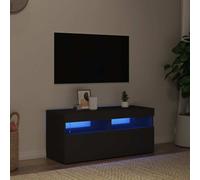 vidaXL Mobile Porta TV con Luci LED Nero 90x35x40 cm