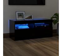 vidaXL Mobile Porta TV con Luci LED Nero 90x35x40 cm