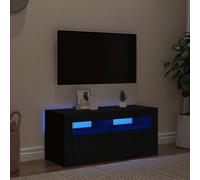 vidaXL Mobile Porta TV con Luci LED Nero 90x35x40 cm
