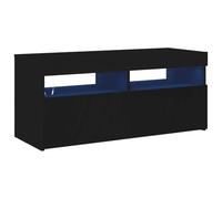 vidaXL Mobile Porta TV con Luci LED Nero 90x35x40 cm