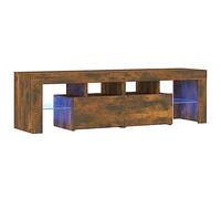 vidaXL Mobile Porta TV con Luci LED Rovere Fumo 60x38,5x48 cm