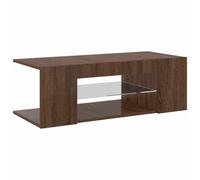 vidaXL Mobile Porta TV con Luci LED Rovere Marrone 90x39x30 cm