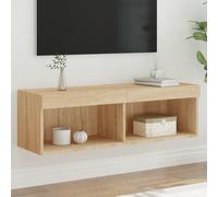 vidaXL Mobile Porta TV con Luci LED Rovere Sonoma 100x30x30 cm