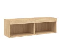 vidaXL Mobile Porta TV con Luci LED Rovere Sonoma 100x30x30 cm