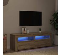 vidaXL Mobile Porta TV con Luci LED Rovere Sonoma 120x35x40 cm