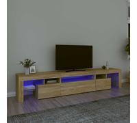 vidaXL Mobile Porta TV con Luci LED Rovere Sonoma 215x36,5x40 cm