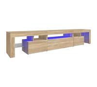 vidaXL Mobile Porta TV con Luci LED Rovere Sonoma 215x36,5x40 cm