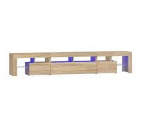 vidaXL Mobile Porta TV con Luci LED Rovere Sonoma 230x36,5x40 cm