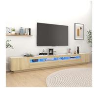 vidaXL Mobile Porta TV con Luci LED Rovere Sonoma 300x35x40 cm