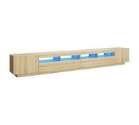 vidaXL Mobile Porta TV con Luci LED Rovere Sonoma 300x35x40 cm