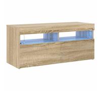 vidaXL Mobile Porta TV con Luci LED Rovere Sonoma 90x35x40 cm