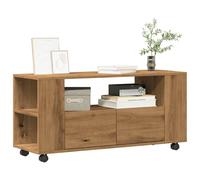 vidaXL Mobile Porta TV con Ruote Artigianale 102x34,5x43 cm Truciolato, banco TV, Mobile TV, Mobile multimediale, credenza TV, Armadio Hi-Fi
