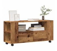 vidaXL Mobile Porta TV con Ruote Legno Antico 102x34,5x43cm Truciolato