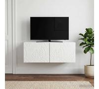 vidaXL Wandbeugel TV-kast 78,5 x 41 x 30 cm Hoogglans Wit Bewerkt hout