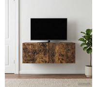 vidaXL Mobile TV da parete, 98 x 41 x 30 cm, rovere fumé, contenitore per soggiorno, armadio vintage, console rettangolare, soluzione compatta per l'intrattenimento a casa
