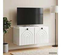 vidaXL Mobile Porta TV da Muro Bianco 59,5 x 31 x 30 cm
