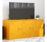 vidaXL Mobile Porta TV Giallo Senape 99x39x44 cm in Acciaio, supporto TV, mobile HiFi, consolle TV, credenza TV, mobile dispositivi multimediali