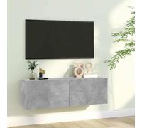 Mobile porta tv grigio cemento 100x30x30 cm in truciolato