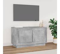 vidaXL Mobile Porta TV Grigio Cemento 80x35x45 cm in Legno Multistrato