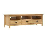 vidaXL Mobile Porta TV Hill Base per Televisione Supporto per Impianto Stereo Mobiletto per Sistemi Audio Marrone Ambra 158x40x47cm Legno Pino