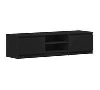 vidaXL Mobile Porta TV Minimalista con 2 Ante 2 Scomparti Aperti Armadietto Credenza Multimediale Bassa Nero 140x40x35,5 cm in Truciolato
