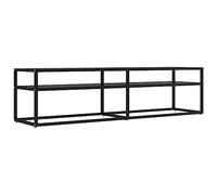 vidaXL Mobile Porta TV Nero 160x40x40,5 cm in Vetro Temperato