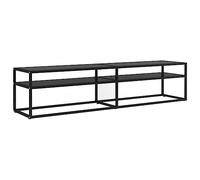 vidaXL Mobile Porta TV Nero 180x40x40,5 cm in Vetro Temperato