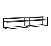 vidaXL Mobile Porta TV Nero 200x40x40,5 cm in Vetro Temperato