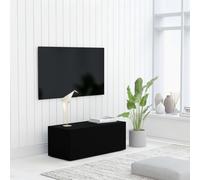 Mobile Porta TV Nero 80x34x30 cm in Legno Multistrato