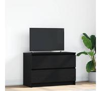 vidaXL Mobile Porta TV Nero 80x35x54 cm in Legno Multistrato