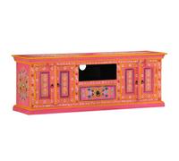 vidaXL Mobile Porta TV Rosa 110x30x40 cm in Legno Massello di Mango